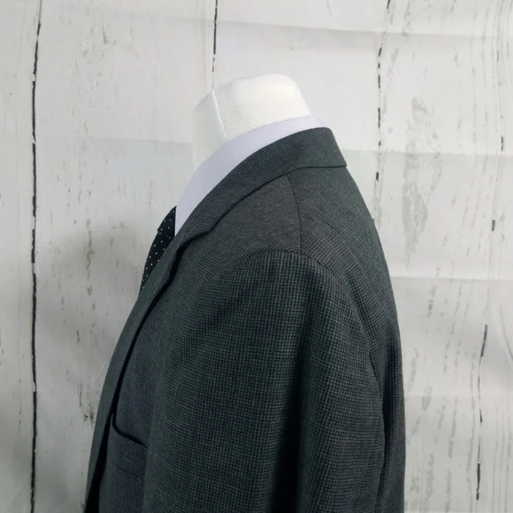 Joseph & Feiss Dillard's 42R 2 Button Gray Check Twill Suit Blazer Sport… - Picture 3 of 8